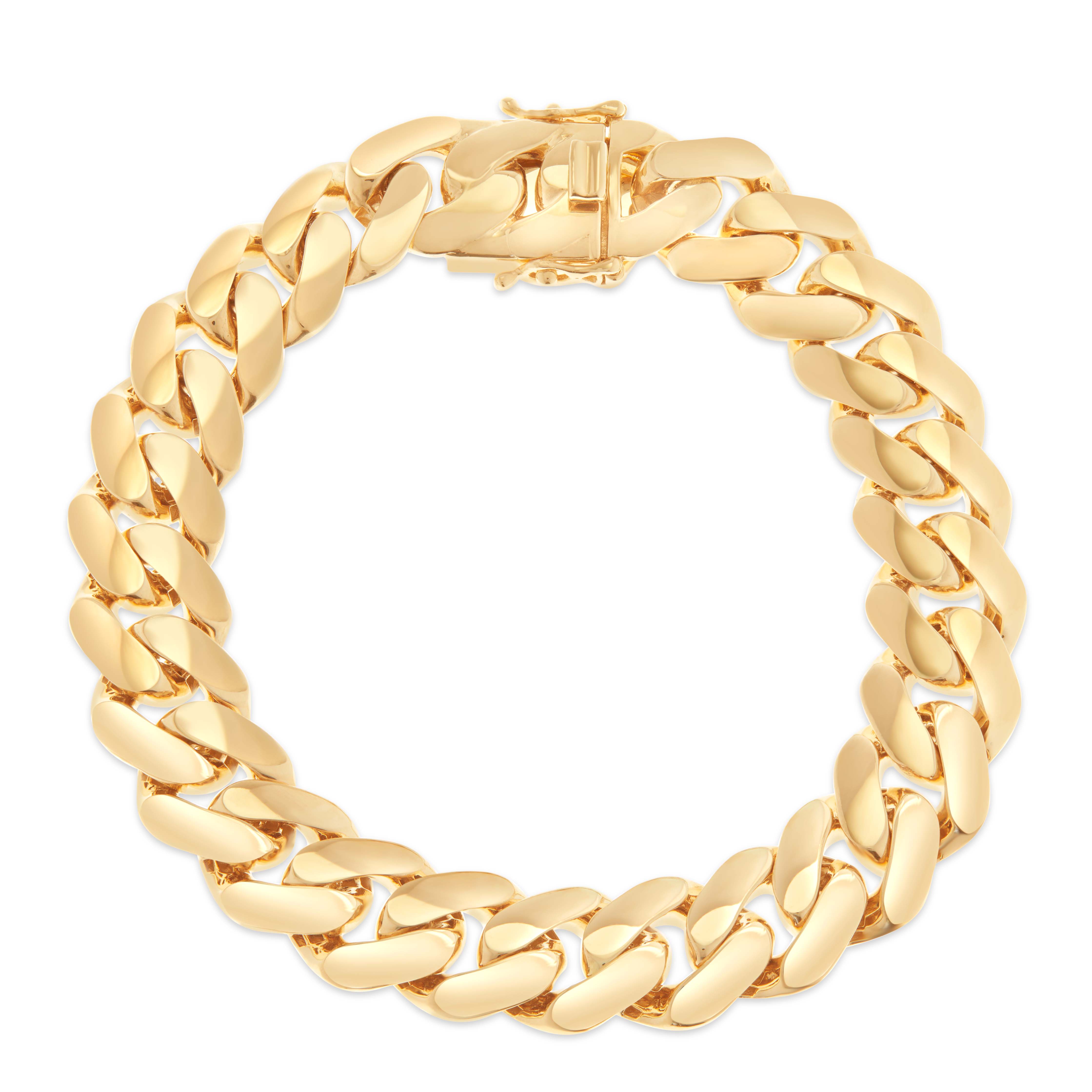 1.5 Kilo Miami Cuban Link Chain Solid 14K Yellow Gold Necklace for Men