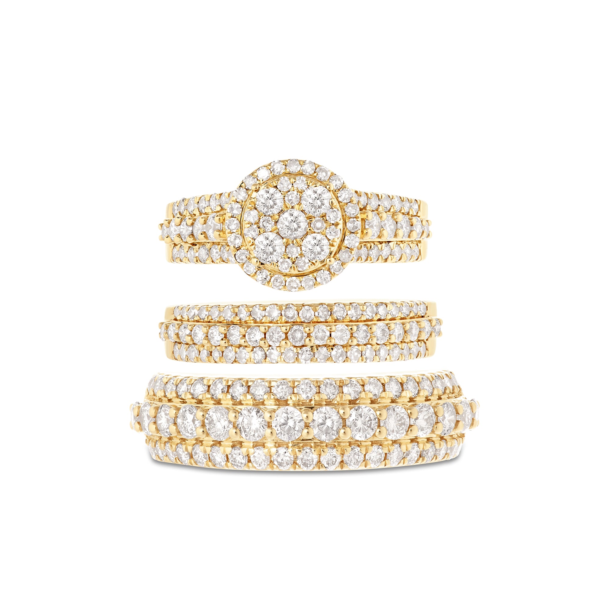 Sajy Womens Rings 2-in-1 Set Detachable Shiny Diamond Ring Set