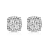 14K White Gold .65ct Square Diamond Stud Earrings