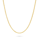 14K Solid Gold Rope Chain, 1.5mm