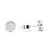 18k White Gold Diamond Stud Earrings .68ct