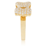 18k Yellow Gold 1.65ct Diamond Bow Ring