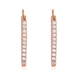 18k Rose Gold .75ct Diamond Hoop Earrings