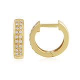 18k Yellow Gold .15ct Diamond Hoop Earrings