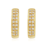 18k Yellow Gold .15ct Diamond Hoop Earrings