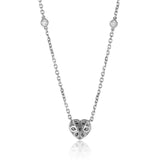 18k White Gold 1.25ct Yellow Diamond Heart Necklace