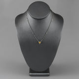 18k White Gold 1.25ct Yellow Diamond Heart Necklace