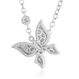 18k Yellow Gold 1.14ct Diamond Butterfly Necklace