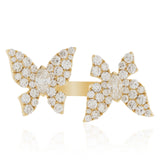 18k Yellow Gold 2.18ct Diamond Butterfly Ring