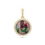 Small Gold & Diamond Picture Pendant