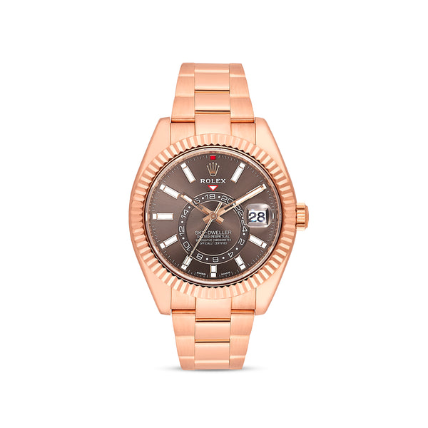 Rolex Sky-Dweller Rose Gold Rhodium Dial