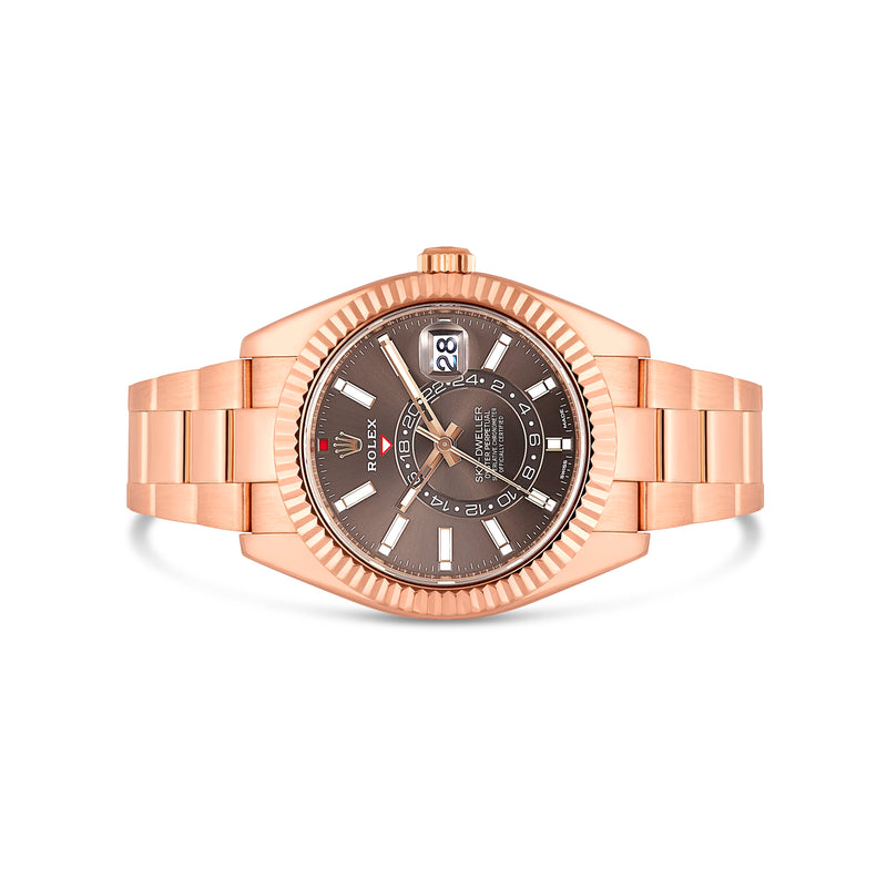 Rolex Sky-Dweller Rose Gold Rhodium Dial