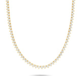 10K Gold 21.2ctw 3-Prong 3mm Diamond Tennis Chain