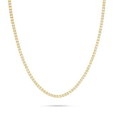 14K Gold 18.4ctw 4-Prong 2.2mm Diamond Tennis Chain