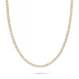 10K Gold 18.9ctw 4-Prong 3mm Diamond Tennis Chain