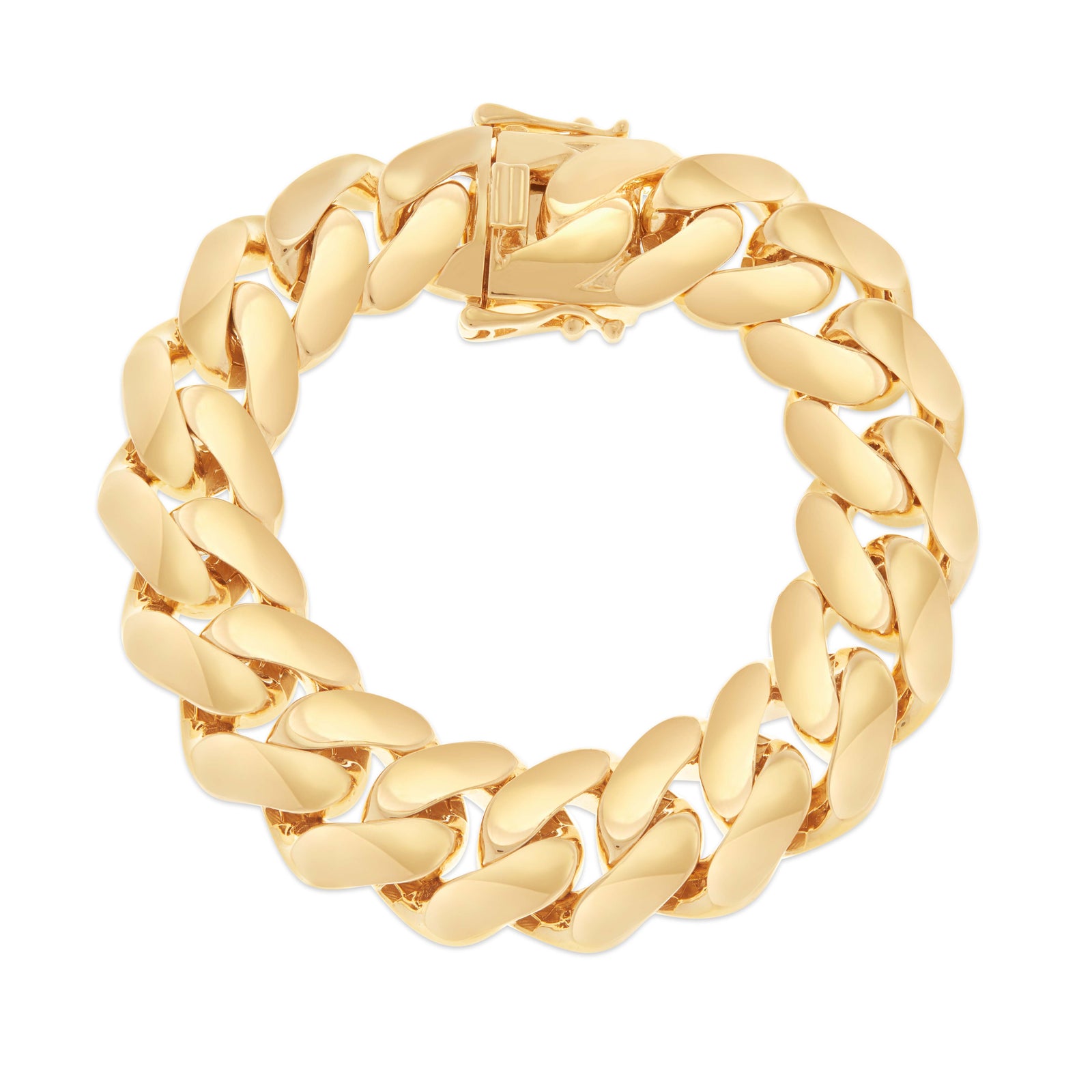 Hollow cuban link bracelet 14k online