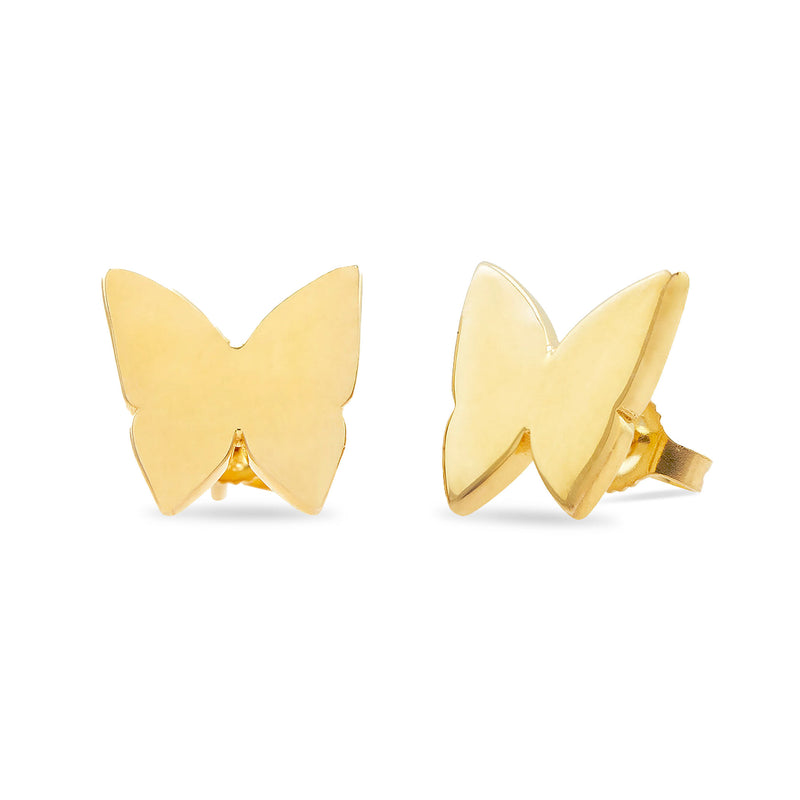 14kt Gold Butterfly Studs