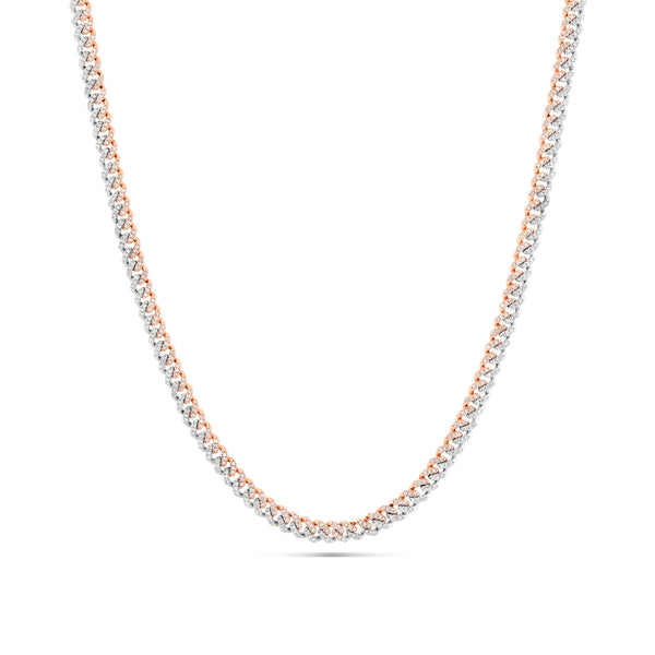 10K Two-Tone Gold Diamond Cuban Chain