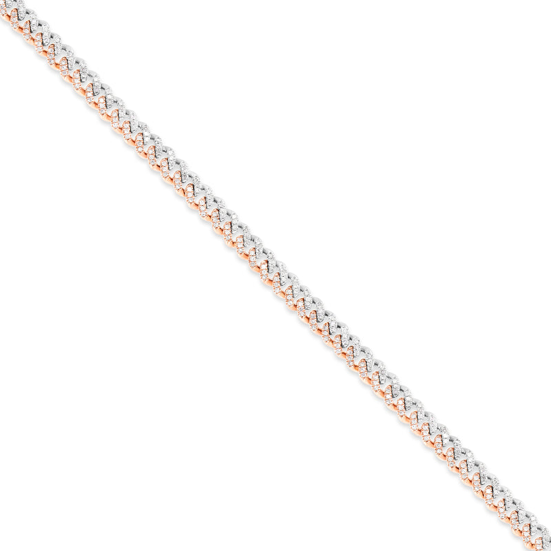 10K Two-Tone Gold Diamond Cuban Chain