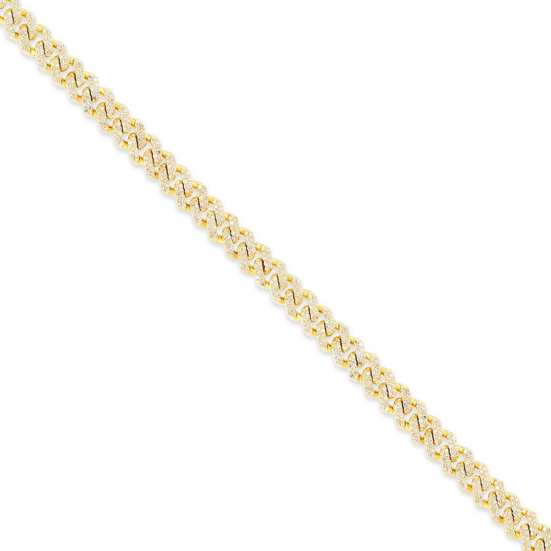 10K Gold Diamond Cuban Chain