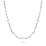 10K White Gold Diamond Bead & Infinity Link Chain