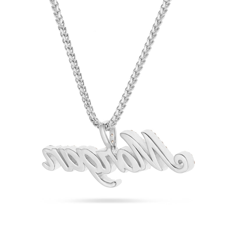 Customizable Diamond Name Pendant with bail