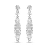 18K White Gold Diamond Drop Earrings