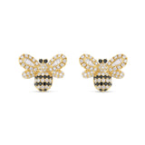 10K Gold 0.87ct Bumble Bee Diamond Studs