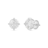 Large Mixed Shape Marquise and Round Diamond Studs