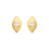 10K Yellow Gold Diamond Evil Eye Earrings