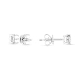 10K White Gold .20 CTW Diamond Cluster Stud Earrings