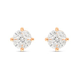 10K Gold Marquise Diamond Stud Earrings