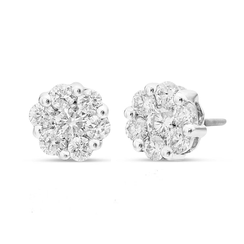 14k Yellow Gold 2.50ct Diamond Stud Earrings