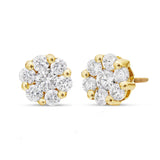 14k Yellow Gold 2.50ct Diamond Stud Earrings