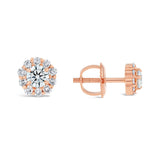 1/2ct Diamond Cluster Studs in Solid Gold