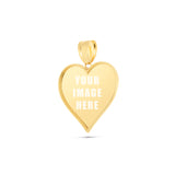 14K Gold Medium Heart Picture Pendant