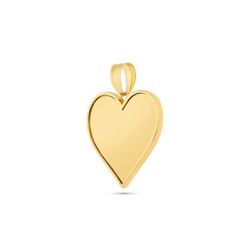 14K Gold Medium Heart Picture Pendant