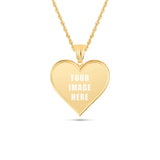 14K Gold Medium Heart Picture Pendant