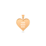 14K Gold Small Heart Picture Pendant