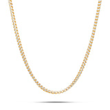 14K Hollow Gold Diamond Cut 4.25mm Franco Chain