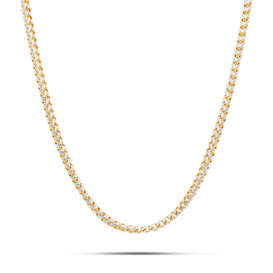 14K Hollow Gold Diamond Cut 4.25mm Franco Chain