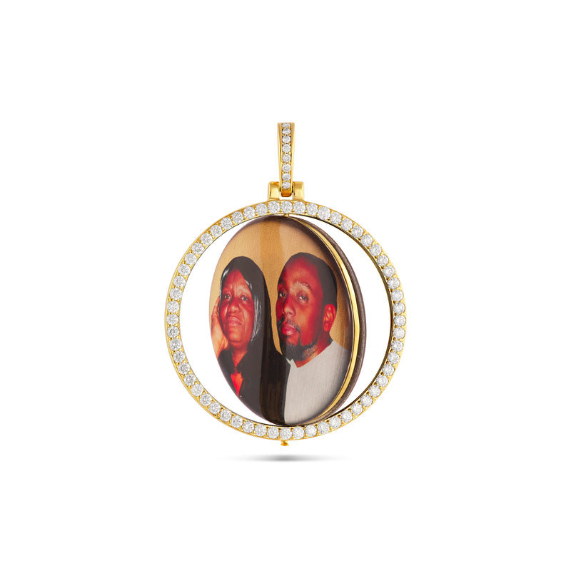 Small Gold & Diamond Picture Pendant