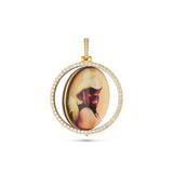 Small Gold & Diamond Picture Pendant