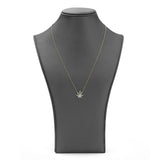 Pot Leaf Necklace 14k Gold 0.52ct Diamond