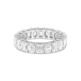 14k White gold with Oval and Emerald Diamond Eternity Band Ring