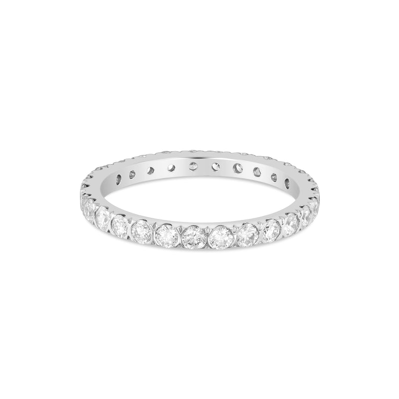 14k White Gold with Round Diamond Eternity Band