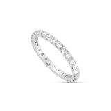 14k White Gold with Round Diamond Eternity Band