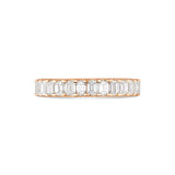 14k Rose Gold Emerald Diamond Eternity Band Ring