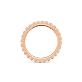 14k Rose Gold Emerald Diamond Eternity Band Ring