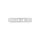 14k White Gold Emerald Diamond Eternity Band